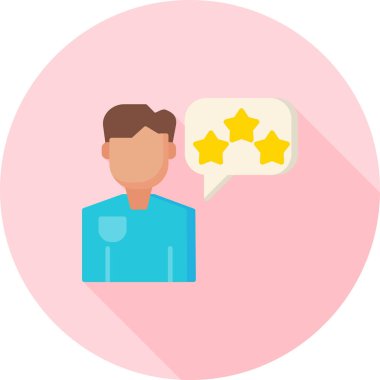 Müşteri geri bildirimi. Web simgesi basit illüstrasyon