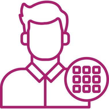 İş adamı ikonu. vektör illüstrasyonu