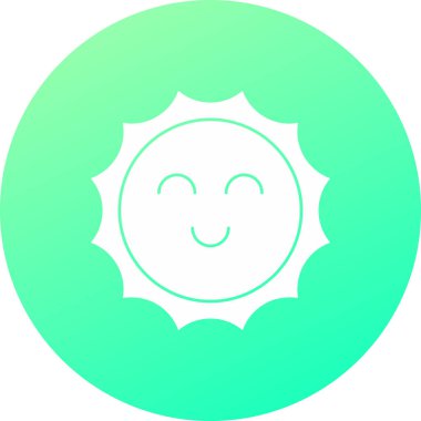 Mutlu güneş vektör simgesi