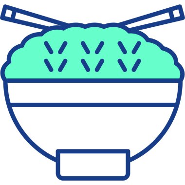 Kase yemek ikonu taslak biçiminde