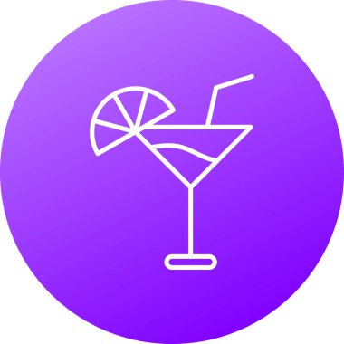 Kokteyl. Web simgesi basit illüstrasyon