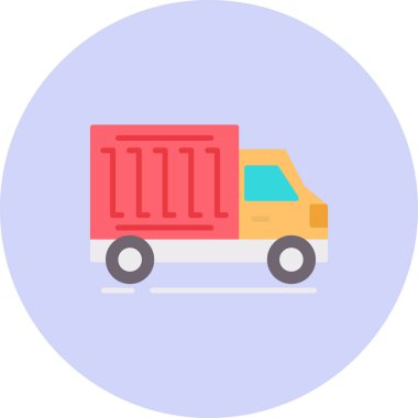 dağıtım kamyonu vektör simgesi