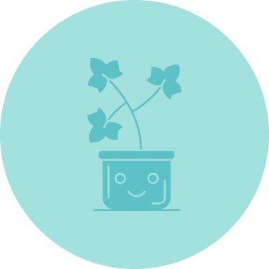 Vektör çizim çiçek Pot