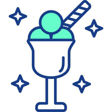 dondurma simgesi, vektör illüstrasyonu