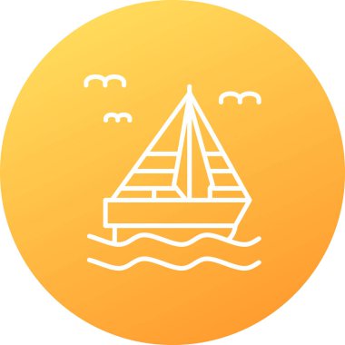 Tekne. Web simgesi basit illüstrasyon