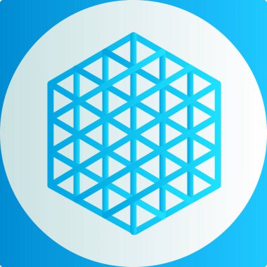 küp simge vektör çizim