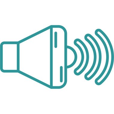 Konuşmacı. Web simgesi basit illüstrasyon