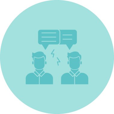 İnsanların vektör illüstrasyonu ve konuşma simgesi