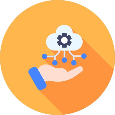 Bulut hesaplama simgesi vektör illüstrasyonu