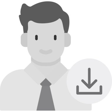 işadamı vektörü düz simgesi