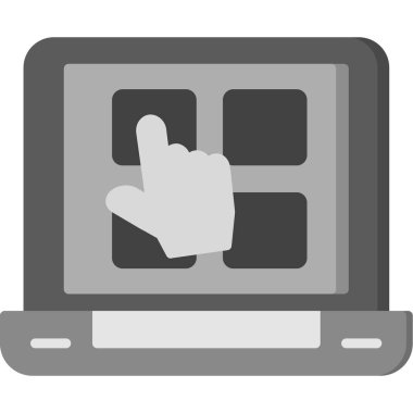 dizüstü bilgisayar kutsal kişilerin resmi, basit vektör çizim