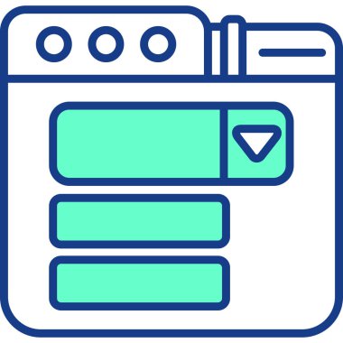 Tarayıcı web simgesi, basit illüstrasyon