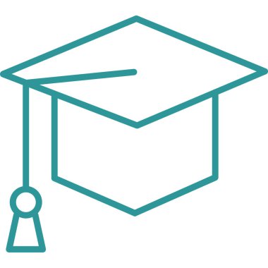 mezuniyet kapsülü vektörü ince çizgi simgesi