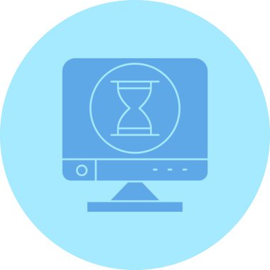 Kum saati. Web simgesi basit illüstrasyon