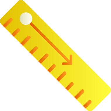 cetvel simgesi, düz tasarım vektörü