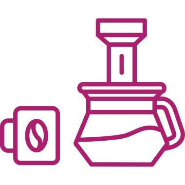 Su ısıtıcı simgesi, basit tarzı