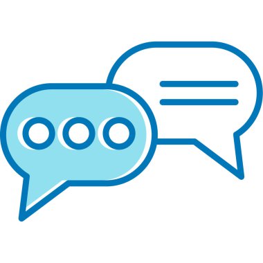 Sohbet vektör renk çizgisi simgesi