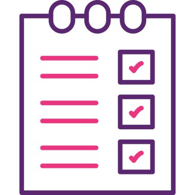 kontrol listesi, web simgesi basit tasarım