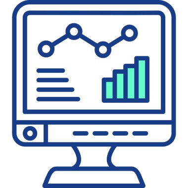 Analizler. Web simgesi basit illüstrasyon
