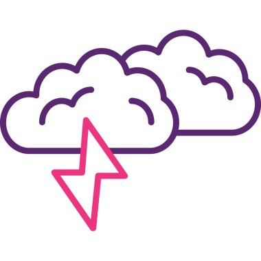 Şimşek simgesinin vektör illüstrasyonu