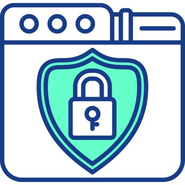 Kilit. Web simgesi basit illüstrasyon