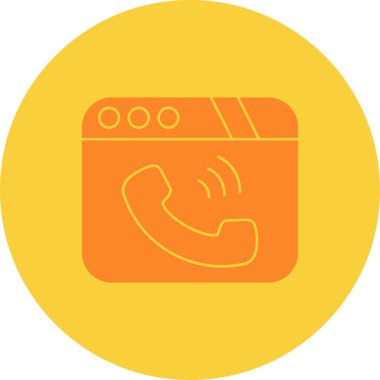 - Telefon. Web simgesi basit illüstrasyon