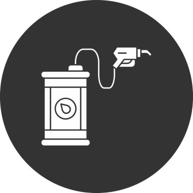 gaz kutusu simgesi, basit siyah illüstrasyon