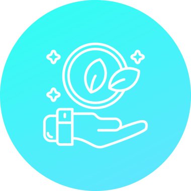 Bir bitki simgesinin vektör illüstrasyonu