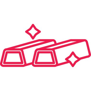 Gözlük ikonu. Web için gözlük vektör simgelerinin özet çizimi