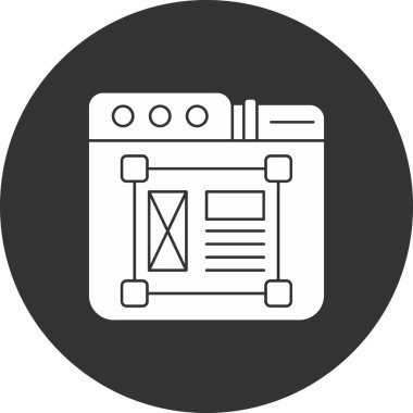 Web ve mobil simge, web sitesi simgesinin satır tasarımı