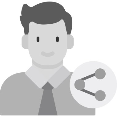 iş adamı simgesi, vektör illüstrasyonu