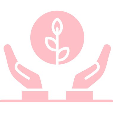 Bir bitki simgesinin vektör illüstrasyonu