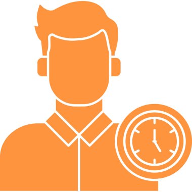 Saat simgesi vektör illüstrasyonu