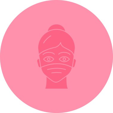 Kızım. Web simgesi basit illüstrasyon