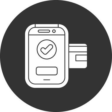 Cep telefonu simgesinin vektör illüstrasyonu