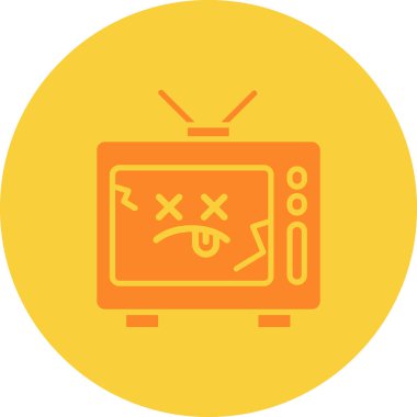 Televizyon. Web simgesi basit illüstrasyon