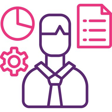 İş ve finans simgesinin vektör illüstrasyonu