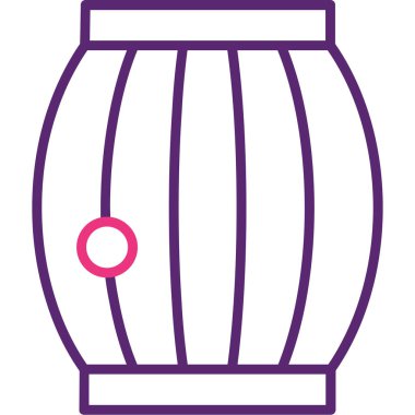 Varil ağ simgesi basit illüstrasyon