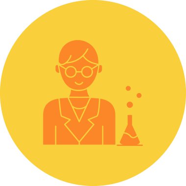 Bilim adamı. Web simgesi basit tasarım