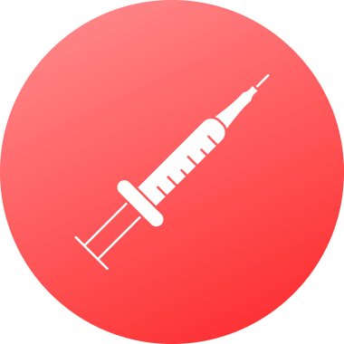 rringe şırınga simgesi, basit vektör illüstrasyonu