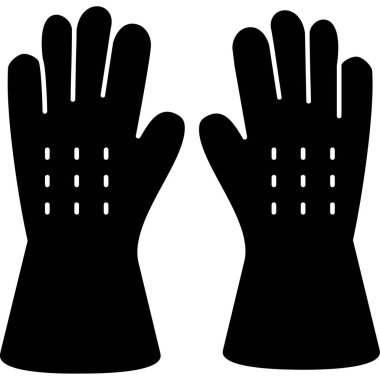 eldiven web simgesi, vektör çizim