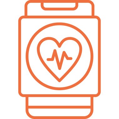 Kalp hızı simgesi, basit tarzı