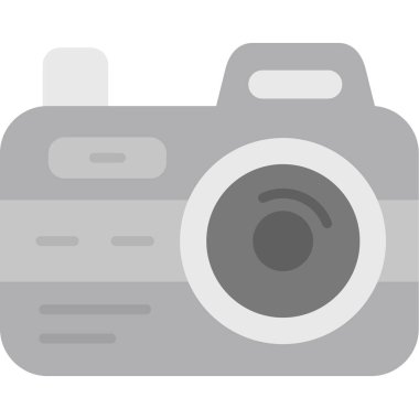 Fotoğraf Kamerası Simgesi. Vektör İllüstrasyonu