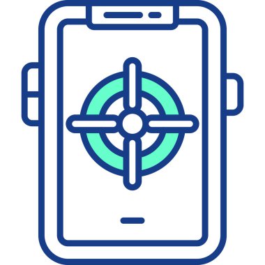 - Telefon. Web simgesi basit illüstrasyon