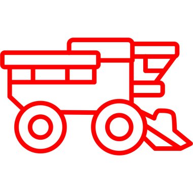 Traktör. Web simgesi basit illüstrasyon