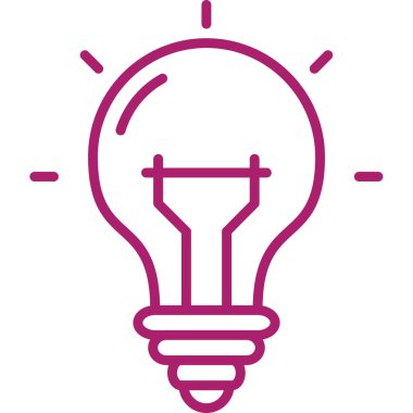 Ampul. Web simgesi vektör illüstrasyonu