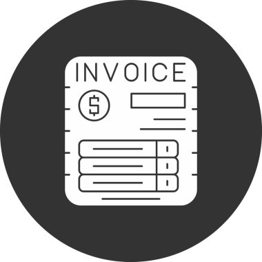 Moda Biçimli Fatura Simgesi İzole Arkaplan