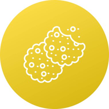 Bir bulutun sarı simgesinin vektör çizimi