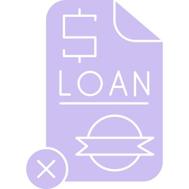 Borç. Web simgesi basit illüstrasyon