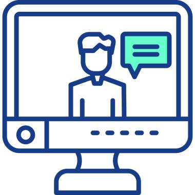 Bilgisayar. Web simgesi basit illüstrasyon